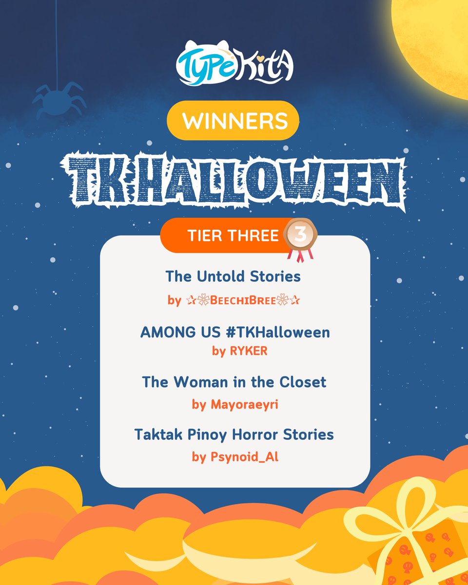 TypeKitaPH's tweet photo. TK HALLOWEEN CONTEST WINNERS UNVEILED! π
Congratulations once again to our exceptionally talented victors! ππ
But the excitement doesn't end here. Stay in the loop by following us on our socials!
#TypeKitaPH #TKHalloween https://t.co/vminRIZkfg