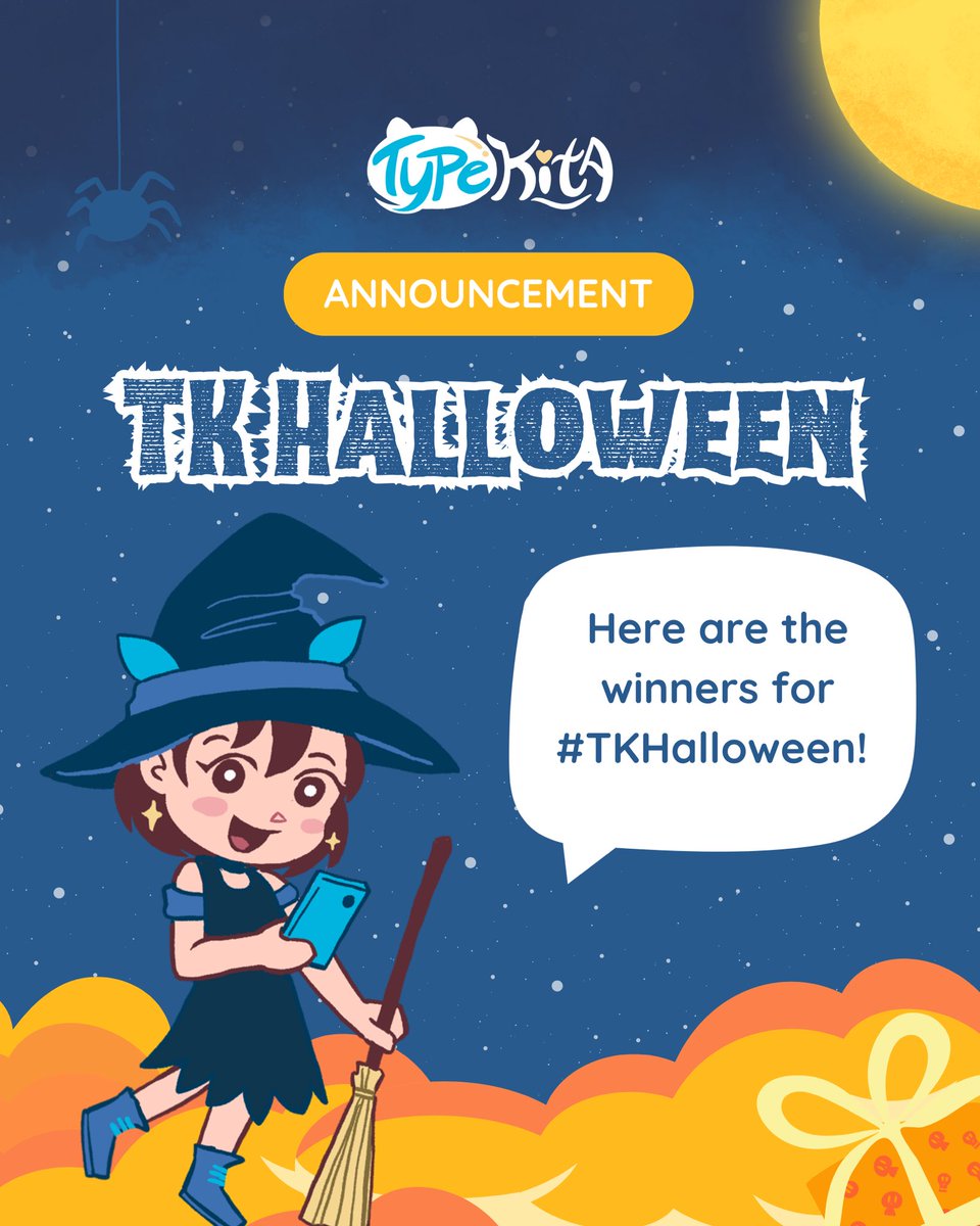 TypeKitaPH's tweet photo. TK HALLOWEEN CONTEST WINNERS UNVEILED! π
Congratulations once again to our exceptionally talented victors! ππ
But the excitement doesn't end here. Stay in the loop by following us on our socials!
#TypeKitaPH #TKHalloween https://t.co/vminRIZkfg