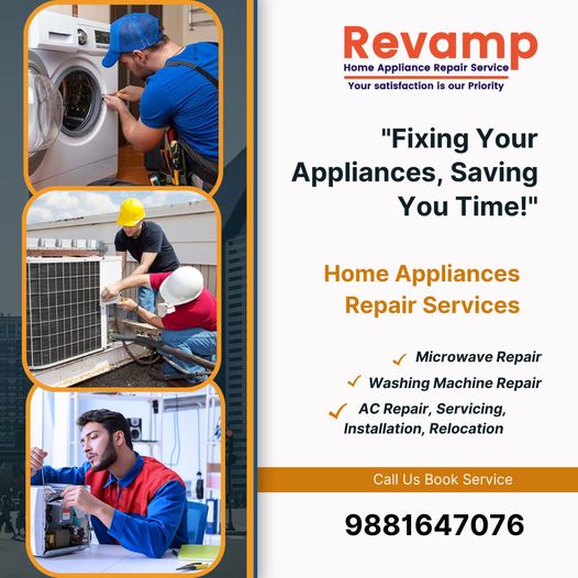 🔧 Home Appliance Repair Service,AC/Oven/Fridge/Waching Machine/Cooler in Wakad, Pimple Saudagar, Chinchwad.
call us 098816 47076
revampservice.com/about.php
 #HomeApplianceRepairwakad #ACServiceschinchwad #WashingMachineFix #MicrowaveRepairpimplesaudar #RefrigeratorServicesWakad