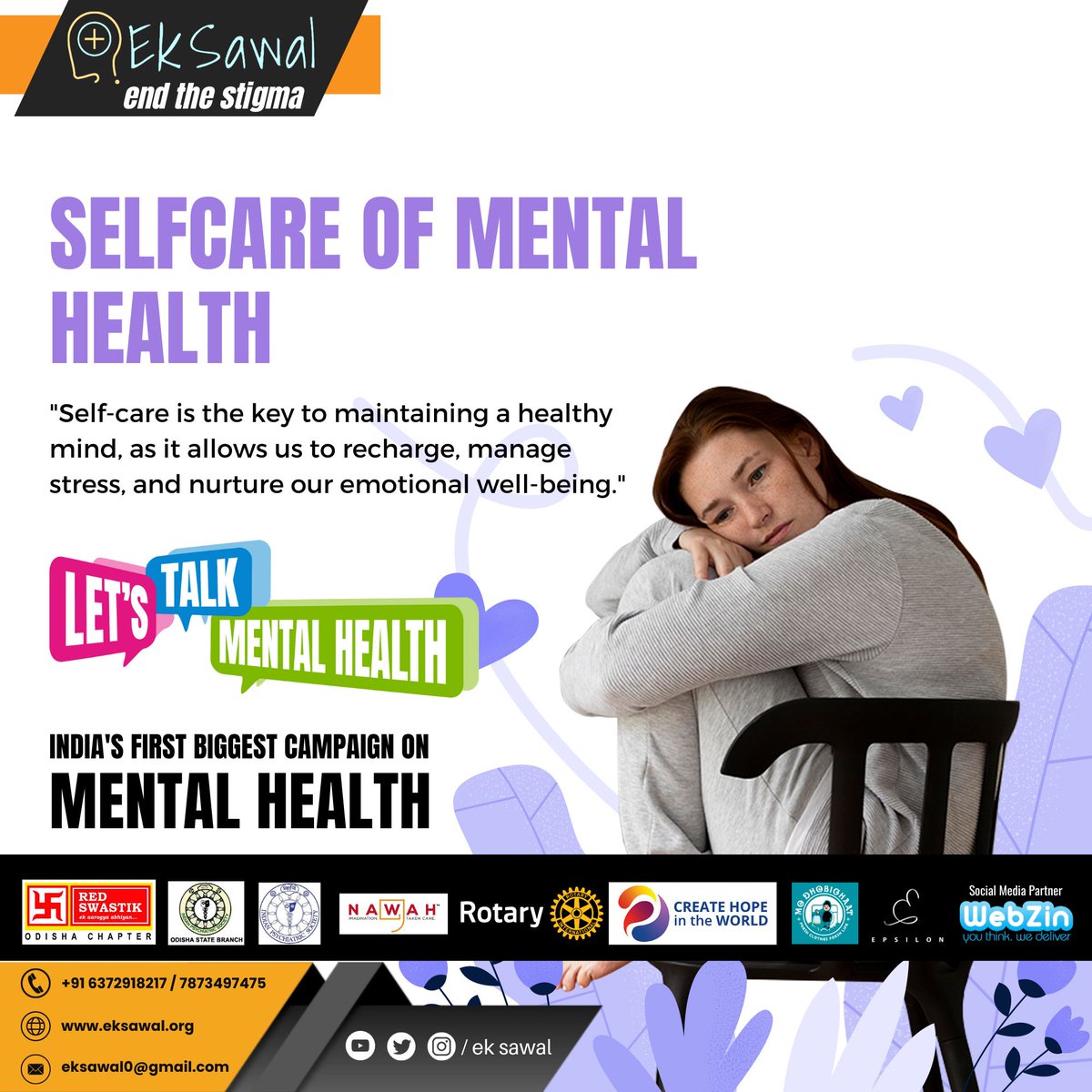 Ek Sawal' is a simple yet profound act of self-care. It keeps you in touch with your emotions and helps you navigate life's ups and downs.#SelfCareMatters #MentalWellness #MindfulSelfCare #MentalHealthJourney #WellnessWednesday #HealthyMind #MindBodySoul #endstigma #eksawal