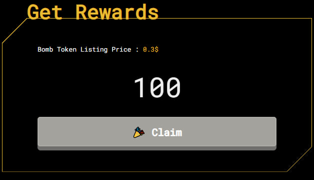 AmberHKC's tweet image. ⭐️Bombomb #Airdrop 
🎁Get 100 BOMB (30$)

🔷Start Airdrop link: bombbomb.xyz/387c63a6cae1
✅Connect wallet
✅Follow &amp;amp; tweet
✅Done

#Bombomb $Bomb #Airdrops $DOGE #BSC #zkSync $LINK #Tabi #VOLT $INJ #BitMart