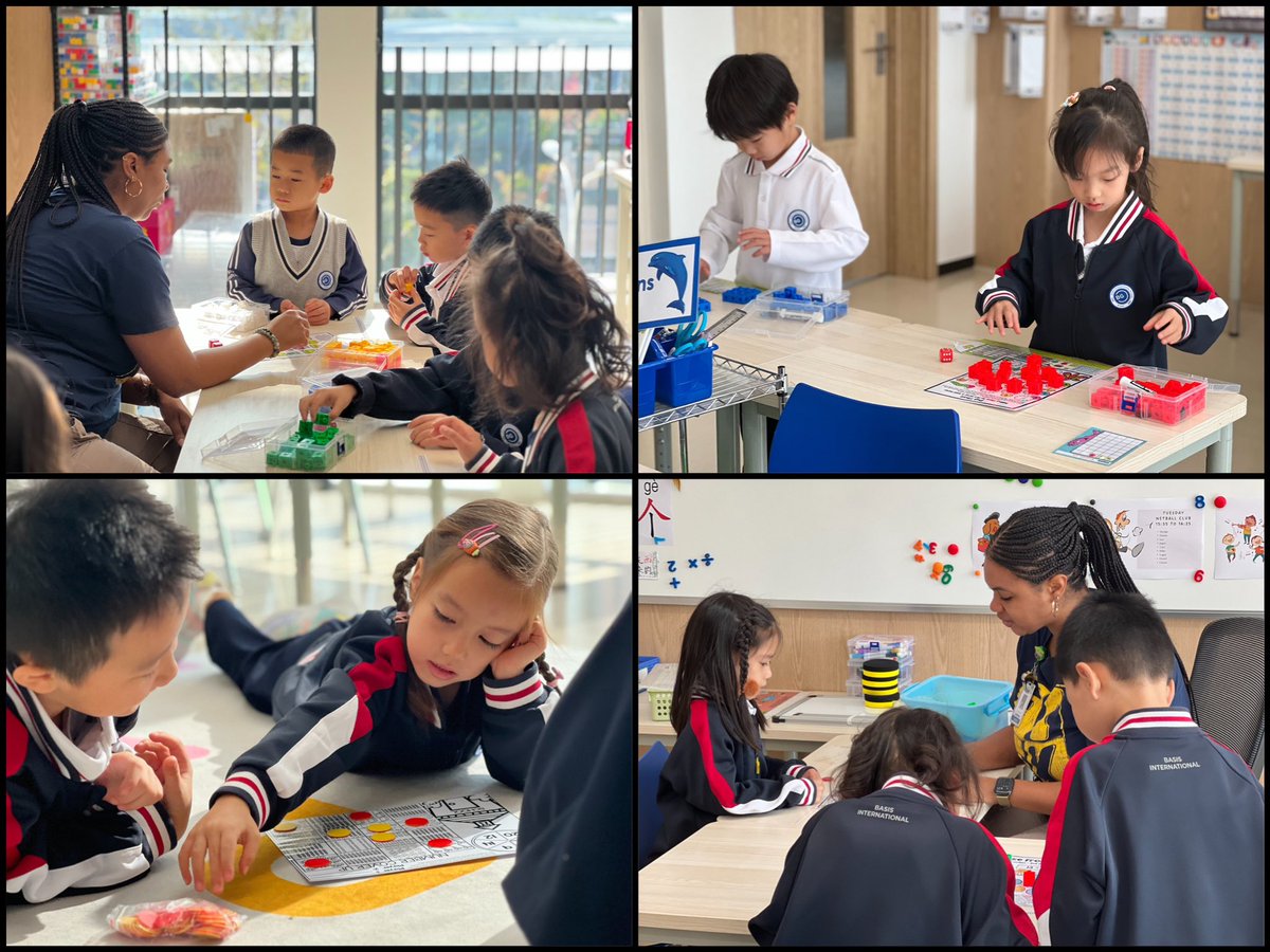 We love Math #WorkCenters in #Grade1! This dedicated time allows us to re-engage with the content & extend our thinking. We love playful, hands-on & collaborative learning opportunities. #MathFun #MathGames #Wuhan #HubeiProvince #ExpatInAsia #TeachingAbroad #Educator 🧮🧩📏🎲