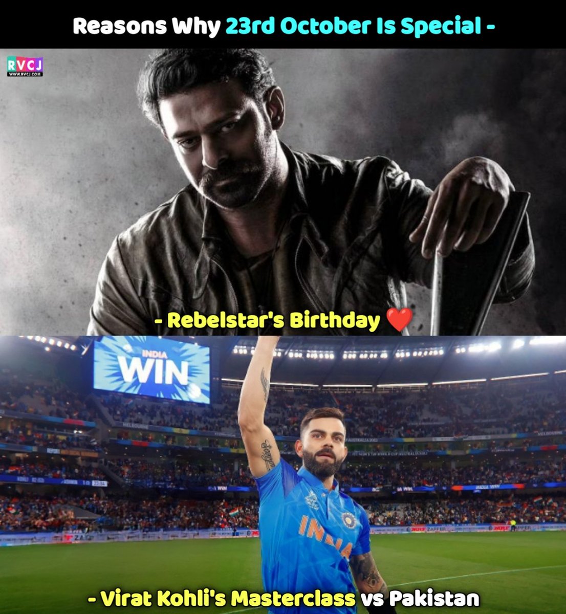 ❤️💯
.
#Prabhas #HBDRebelstarPrabhas #HBDPrabhas #ViratKohli #ViratKohli𓃵 #RvcjTelugu