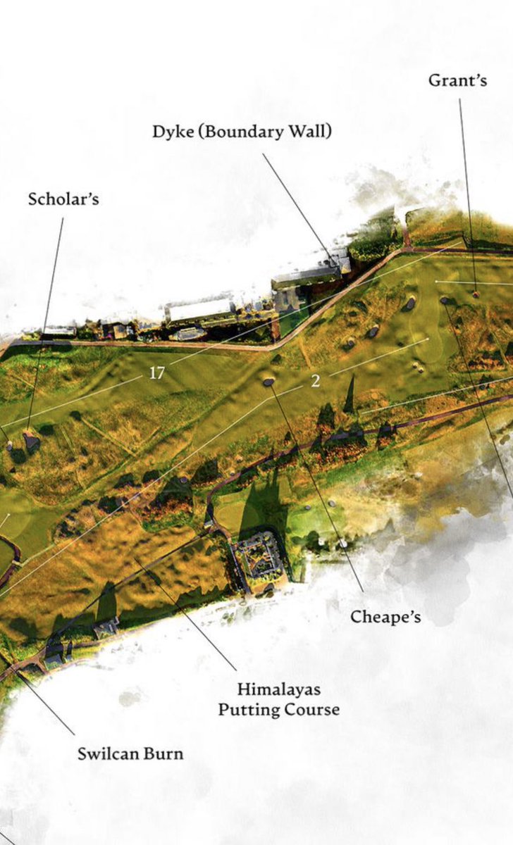 Tour of The Old Course via named features. 
-
Hole 2 - #TheOldCourse 
Cheape’s at #StAndrews 
-
Artwork <a href="/joemmcdonne11/">joemcd_golf</a> 
-
Art available on shop.evalu18.com