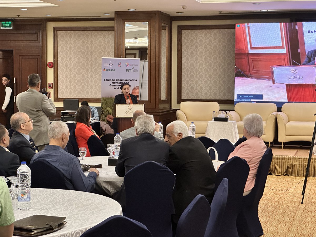 ScienceAlly's tweet photo. Are we ready to accept &amp; adopt #GeneEdited crops in 🇪🇬? asks Prof Naglaa Abdallah @NbneEgypt

Both #GMOs and #Geneediting has the potential to improve yield and productivity for farmers.

However, we need favorable policies to enable us commercialize  #SciComm #Relief2Resilience https://t.co/WnObFvhOtf