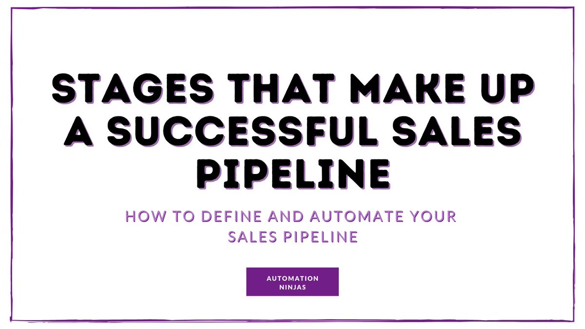 AutomatioNinjas's tweet image. Having a well-constructed #SalesPipeline that provides complete clarity over your prospects is key. 🤩 The stages should be clear, and they really don’t need to be complex 👉 👉 👉 bit.ly/3kxlKCZ #MarketingTips