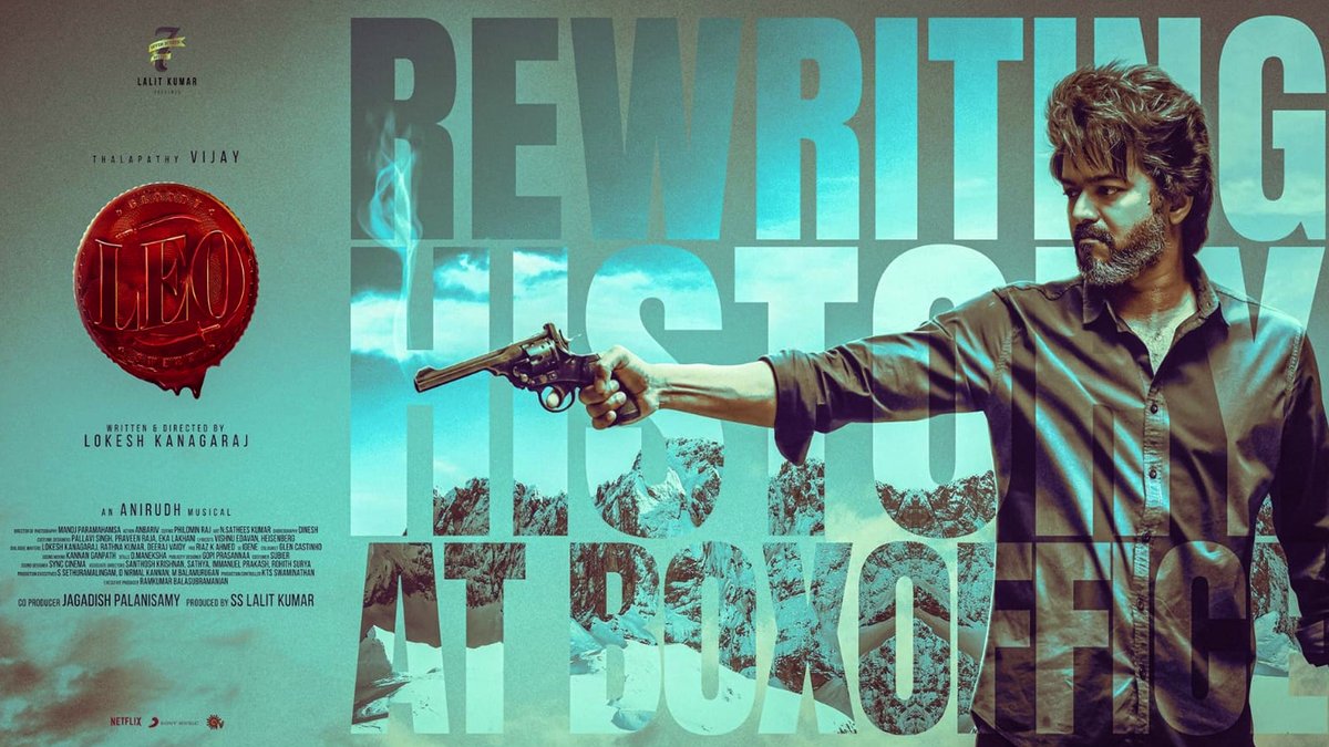 cineulagam's tweet photo. LEO - Rewriting History at Box-Office🔥
VIDEO: https://t.co/pOeZgL4UBO
#LeoBlockbuster #Leo #leohits400crores #leoupdate #ThalapathyVijay #Vijay #Thalapathy #LokeshKanagaraj #LokeshCinematicUniverse #LCU #Lokesh #Cineulagam https://t.co/I6pkEWxx0l