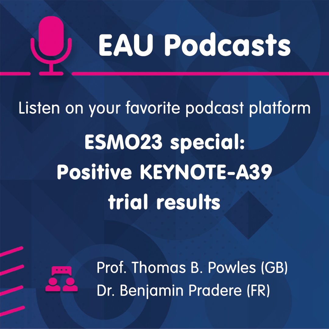 ⏰HOT OF THE PRESS 📰 Yesterday at #ESMO2023 @esmo, the future of patients who suffer from metastatic #BladderCancer dramatically changed! 🤩 @tompowles1 presented amazing results from EV-302. 🎧Listen to his interview with @BenjaminPradere to hear more👉 ow.ly/czyw50PZweL