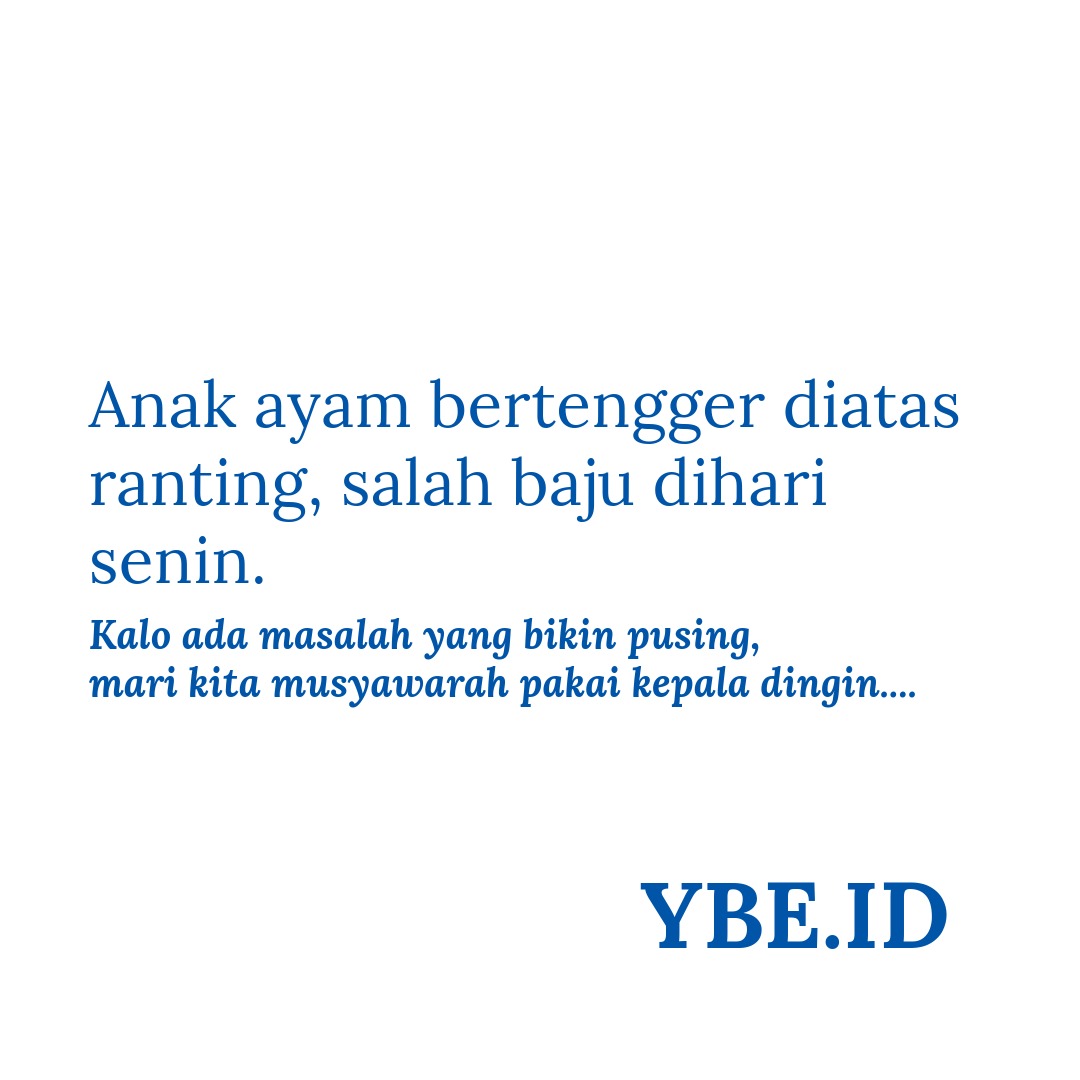 ybe_id's tweet photo. Anak ayam bertengger diatas ranting, salah baju di hari senin, kalo ada masalah yang bikin pusing, mari kita musyawarah pakai kepala dingin. Gimana menurut kalian blu?
#PilpresIndonesia #DemokrasiIndonesia #Pilpres2024 #HakPilihKita #SuaraRakyat #PemimpinBaru #PartaiPan #PAN https://t.co/eA7K0JZ4ry