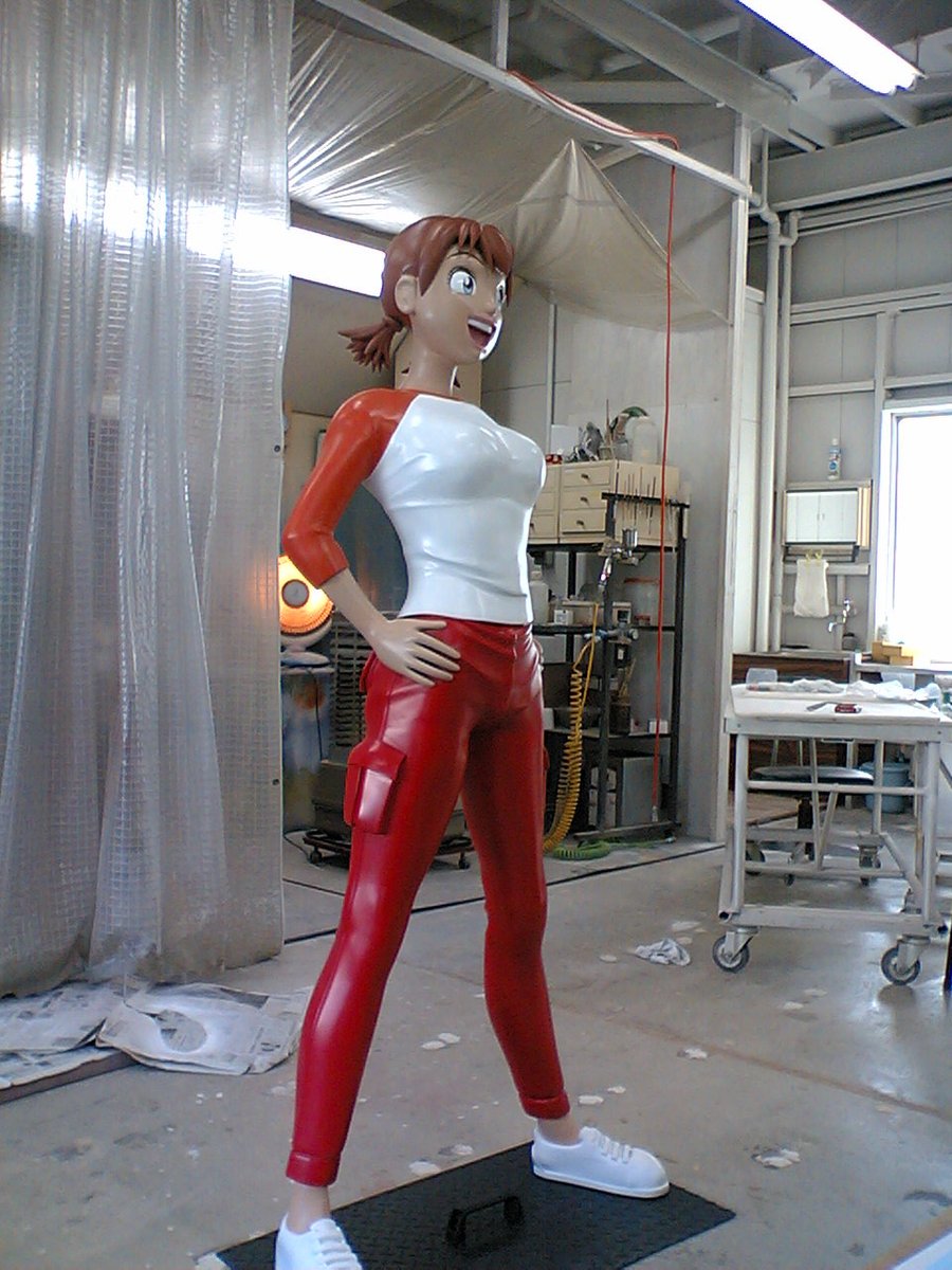 「ケミカルウッドを3軸マシニング削り出しして作ったナッちゃん等身大フィギュア。 」|たなかじゅん・漫画家【公式】のイラスト