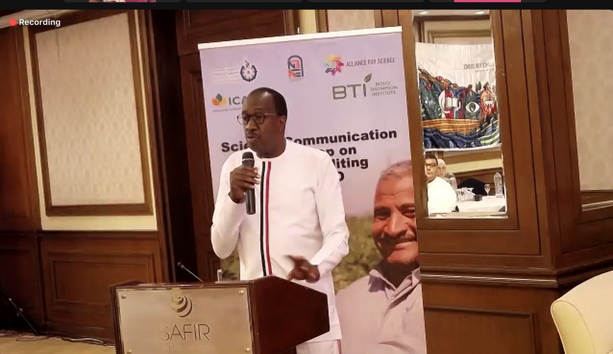 ScienceAlly's tweet image. At the Alliance for Science, we work with different stakeholders to enhance evidence based decision making on adopting innovative technologies like #GMOs, says @miconyango.

We believe that collaboration in the global south is vital to achieve #Relief2Resilience #SciComm.