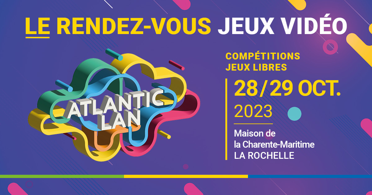 Nous participons cette année à l'évènement #atlanticlane à la #rochelle ✌️

Un grand merci pour l'invitation ! 

Retrouvez-nous à l'espace inclusion numérique le 28/29 Octobre ! 🦾

➡️la.charente-maritime.fr/culture-patrim…

#tousgamers #inclusion