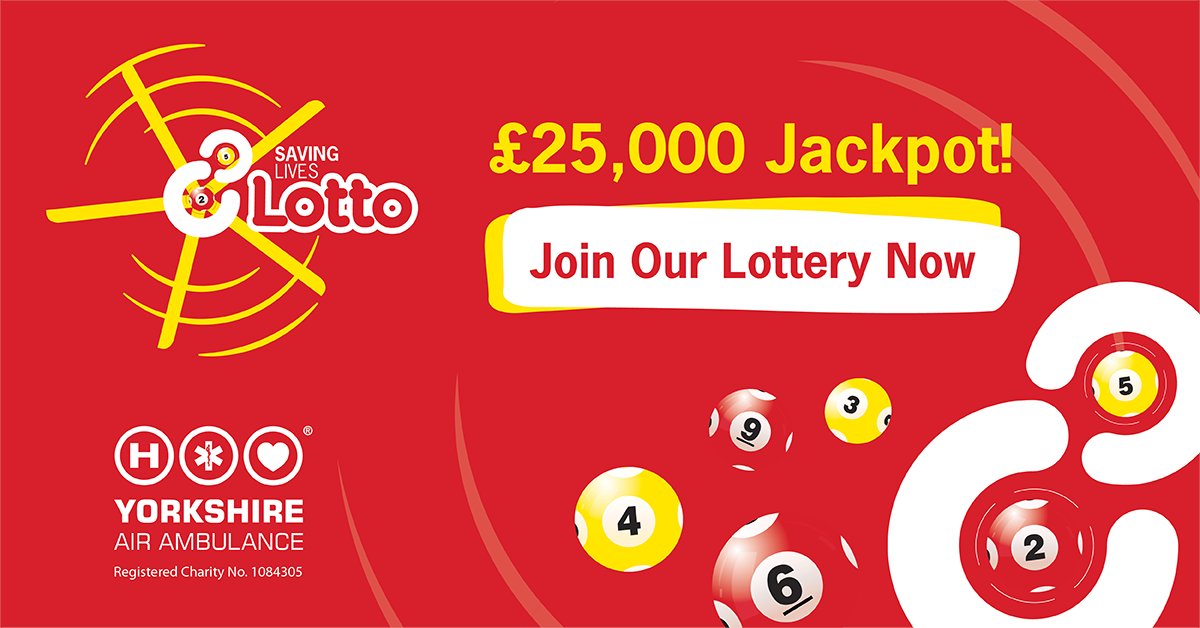 YorkshireAirAmb's tweet photo. Sign up  to our new #SavingLivesLottery now at https://t.co/7rYVUye7id

 It's just £1 a week per play with a jackpot of a fantastic £25,000 and other prizes up for grabs! 😀

#Lottery #Jackpot #Yorkshire #AirAmbulance #SavingLivesAcrossYorkshire https://t.co/G7xjRSiQR9