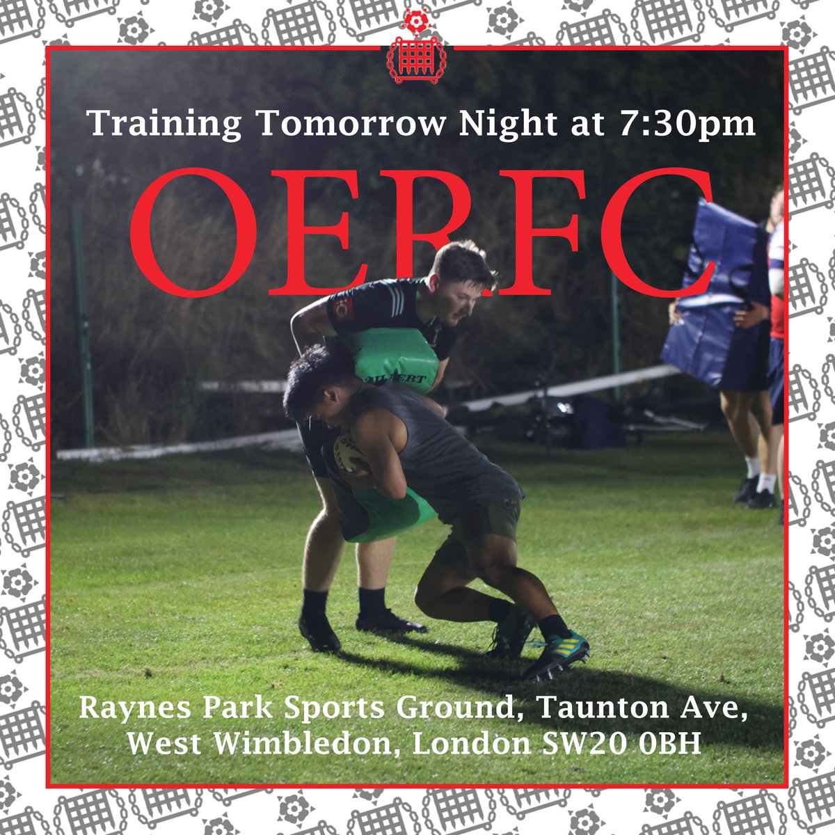 OldEmanuelRFC's tweet photo. Training is on tomorrow night!

See you there!

All information below
Location: Old Emanuel Rugby Football Club, Raynes Park Sports Ground, Taunton Ave, West Wimbledon, London SW20 0BH
Time: 7:30pm

📷@zozo_films

#oldemanuel #weareOERFC #newmalden #raynespark #grassroots https://t.co/gh0VMRd7KM