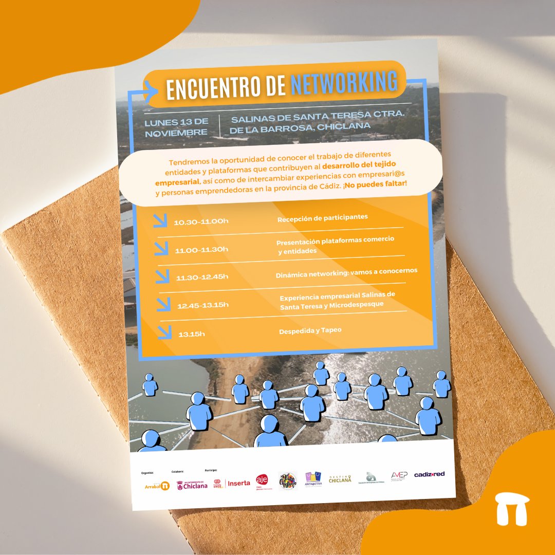ArrabalAID's tweet photo. 👉 Desde Asociación Arrabal-AID Cádiz y en colaboración con el @ayto_chiclana, celebraremos la semana del emprendimiento con un encuentro de networking. 
📩Inscripciones hasta completar aforo en:
https://t.co/nD94C8hZqZ https://t.co/P4SKi2mJdm