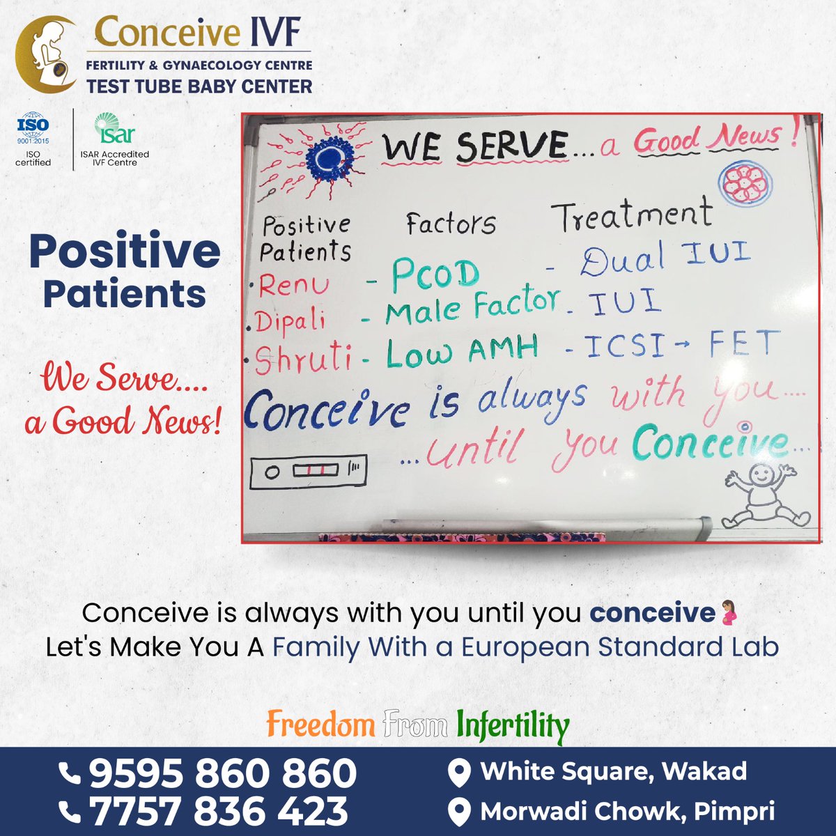 It is one of the best destination for proper infertility treatment with best counselling service in healthy environment. Call us now at 9595860860 or 7757836423.

#ivf #positivepregnancy #fertilitysolutions #fertilityclinic #ivfspecialist #infertilitysupport #conceieveivf #pune