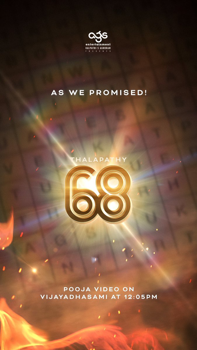 ActorVijayUniv's tweet photo. #Thalapathy68 Updates From Tomorrow 🔥 https://t.co/6ersBbgFyJ