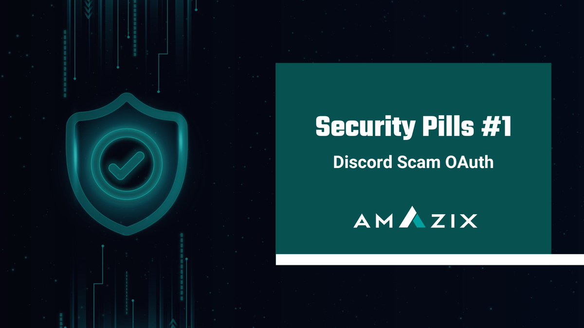 In Amazix we know that Web3 security is a tough pill to swallow, we are here to help you.

Security Pills #1 - Discord Scam OAuth

A seemingly well intentioned community member recommends you a security bot that is really easy to set up for your community! 

“Just add it to the