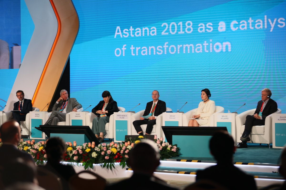 At the international conference celebrating the 45th anniversary of Alma-Ata and 5th anniversary of Astana declarations, 600+ delegates from 70+ countries convened today to underline the importance of #PHC to achieve #HealthForAll.