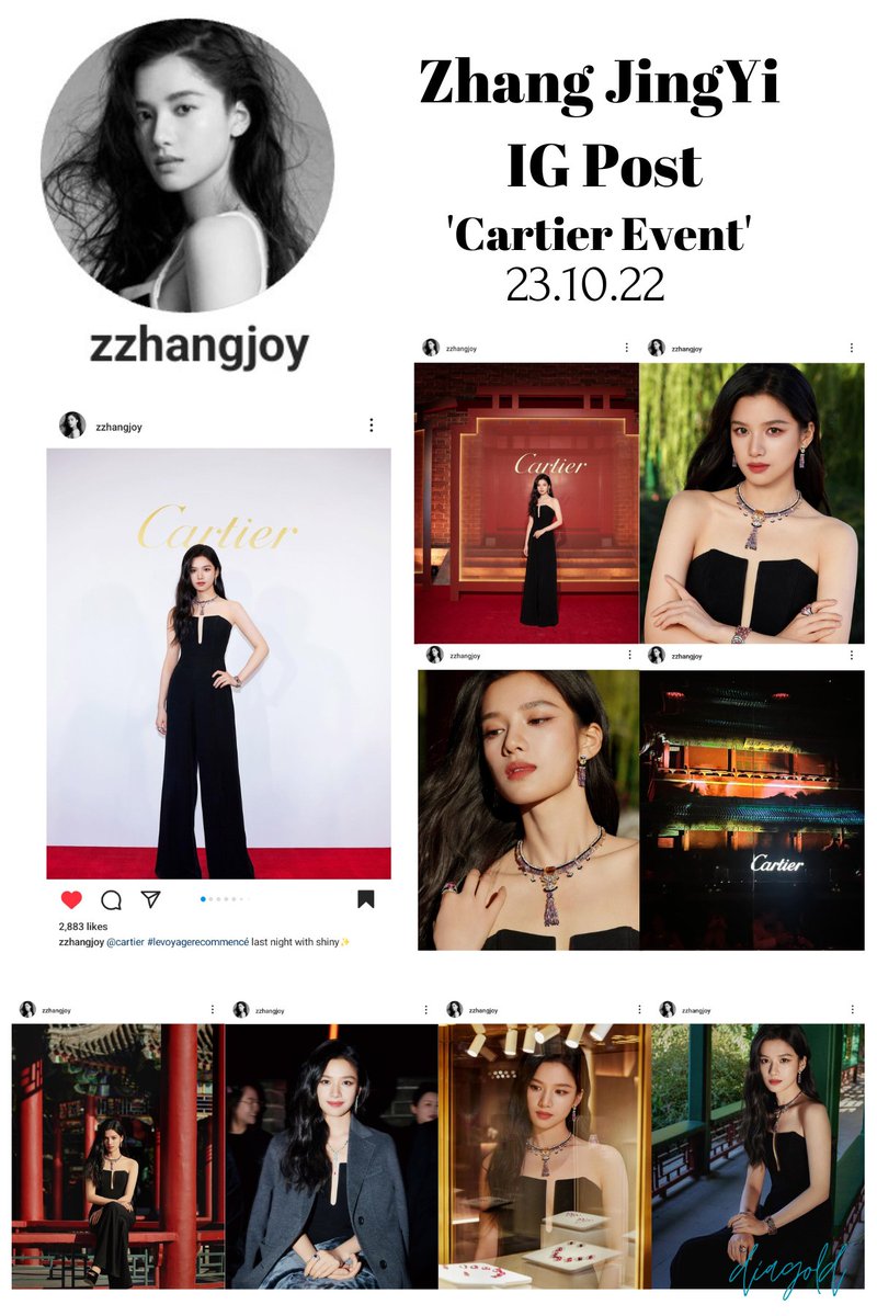 [231022]  JingYi  |  IG Post

'@/cartier #levoyagerecommencé last night with shiny ✨️'

#ZhangJingYi  |  Cartier