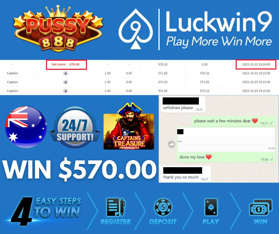 LuckWin9Aus's tweet photo. Luckwin9 🍀🇦🇺

Hooray‼️‼️Our Lucky Member Get Withdrawal👏🏻👏🏻

🎰 Platform : Pussy888
🎮 Game : Captain
💰 Winnings : $570.00

➡️Come on join Luckwin9 You will be the next Lucky Star !!🏆
✅Small Invest, Big Return✅Just need a few minute make your money growing easily https://t.co/PSU0awrnRd