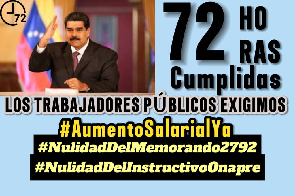 Trabajadores Universitarios, exigimos:

#AumentoSalarialYa
#NulidadDelInstructivoOnapre

<a href="/NicolasMaduro/">Nicolás Maduro</a> <a href="/sandraoblitasr/">Sandra Oblitas Ruzza</a>
<a href="/MinTrabajoVE/">Ministerio del PP para el Proceso Socia de Trabajo</a> <a href="/OITAndina/">OIT Países Andinos</a>
<a href="/OIT_AmerCentral/">OIT América Central</a> <a href="/OITAmericas/">OIT Américas</a>
<a href="/ONU_es/">Naciones Unidas</a> <a href="/ONU_derechos/">ONU Derechos Humanos - América del Sur</a> <a href="/cepal_onu/">CEPAL</a> <a href="/OEA_oficial/">OEA</a>
<a href="/CONTUA/">CONTUA</a> <a href="/_Provea/">PROVEA</a>
@ANSU
<a href="/coalicionsind/">coalicionsindicatos</a>
<a href="/AsambleaCNCTL/">#ComiteNCTL</a>
