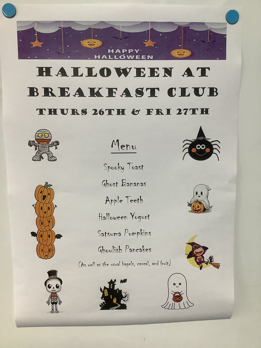 CPS_CClub's tweet image. Special spooky breakfast on at club this Thursday and Friday! 🎃👻🧙‍♀️🧹
