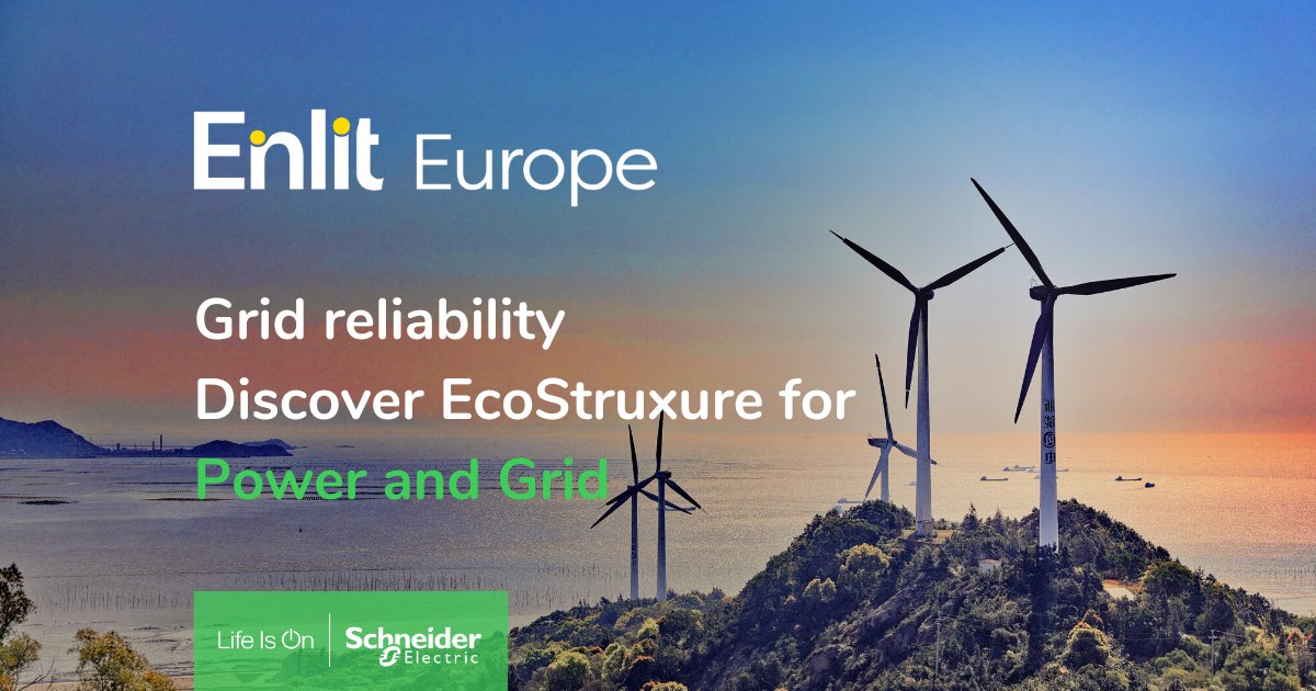 SmartEnergyTV's tweet image. Don't let aging infrastructure, DER integration, &amp;amp; cybersecurity risks hold your utilities back. Upgrade with EcoStruxure for Power and Grid &amp;amp; stay ahead of the curve. Browse @SchneiderElec smart grid solutions now! spr.ly/61101PttCz

#GridReliability #EnlitEurope #LifeIsOn
