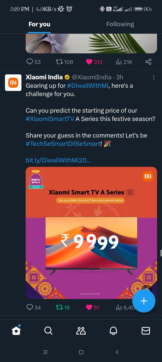 Raheman73775794's tweet image. ₹9,999 ✅✅
#DiwaliWithMi #XiaomiSmartTV  #TechSeSmartDilSeSmart
@XiaomiIndia