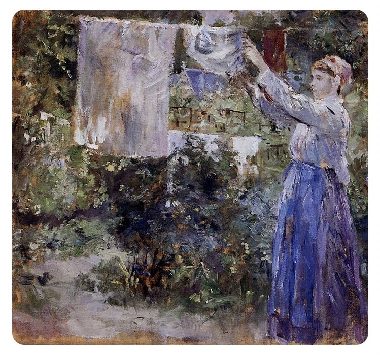 Berthe Morisot
Woman Hanging the Washing 
1881 
#LaundryDay #MondayMood #WashingDay