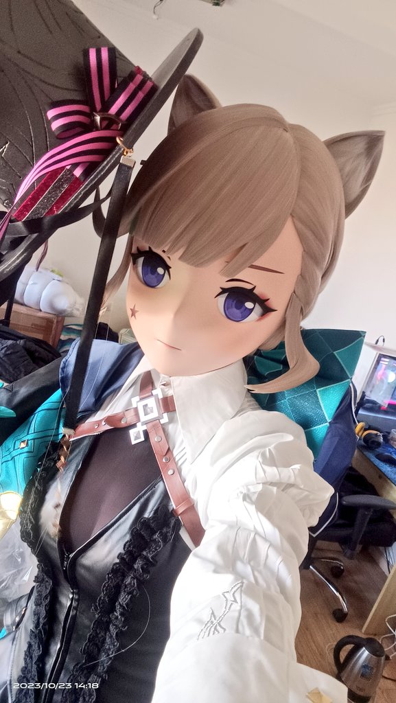 Misaka93222766's tweet image. 噔噔～
头： @4uuone 
#原神  #琳妮特  #kigurumi