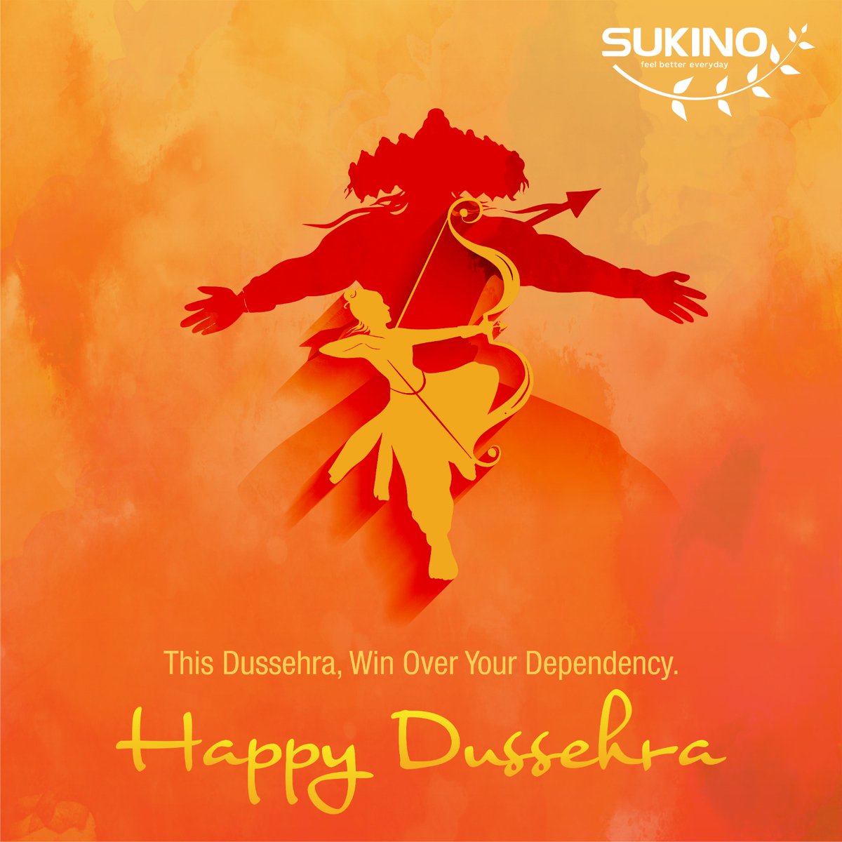 On this auspicious day of Dussehra, let's draw inspiration from the triumph of good over evil and the victory of light over darkness.

#HappyDussehra #VictoryOverAilments #StrengthWithin #HealthAndProsperity  #FestivalOfVictory #SukinoContinuumCare #FeelBetterEveryday