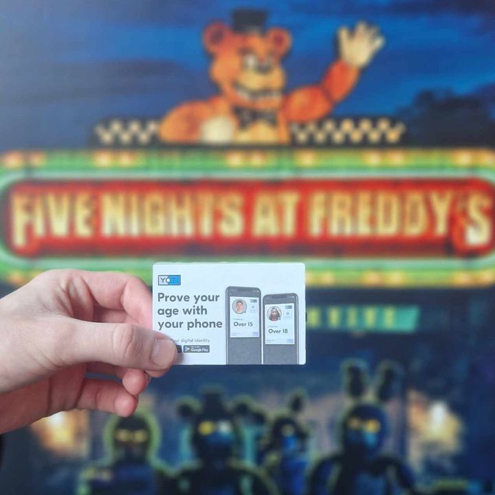 Planning to clock in for the night shift this Wednesday with the release of #FiveNightsAtFreddys? 🔦

Remember, you may be asked for ID prior to your shift.

For digital ID, download YOTI. Accepted at all Cineworld cinemas 👉 yoti.com