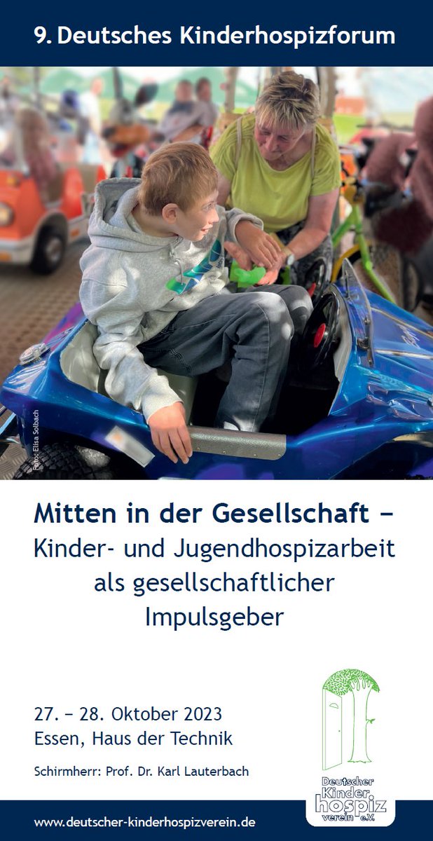 Diese Woche: Deutsches Kinderhospizforum 2023 
27. und 28. Oktober 2023  

Programm:
deutscher-kinderhospizverein.de/wie-wir-unters…

Ich freue mich, mit einem Vortrag zum Thema "Digitaler Nachlass - Wie digitale Aufzeichnungen unsere Trauer und Erinnerung verändern" dabei zu sein.