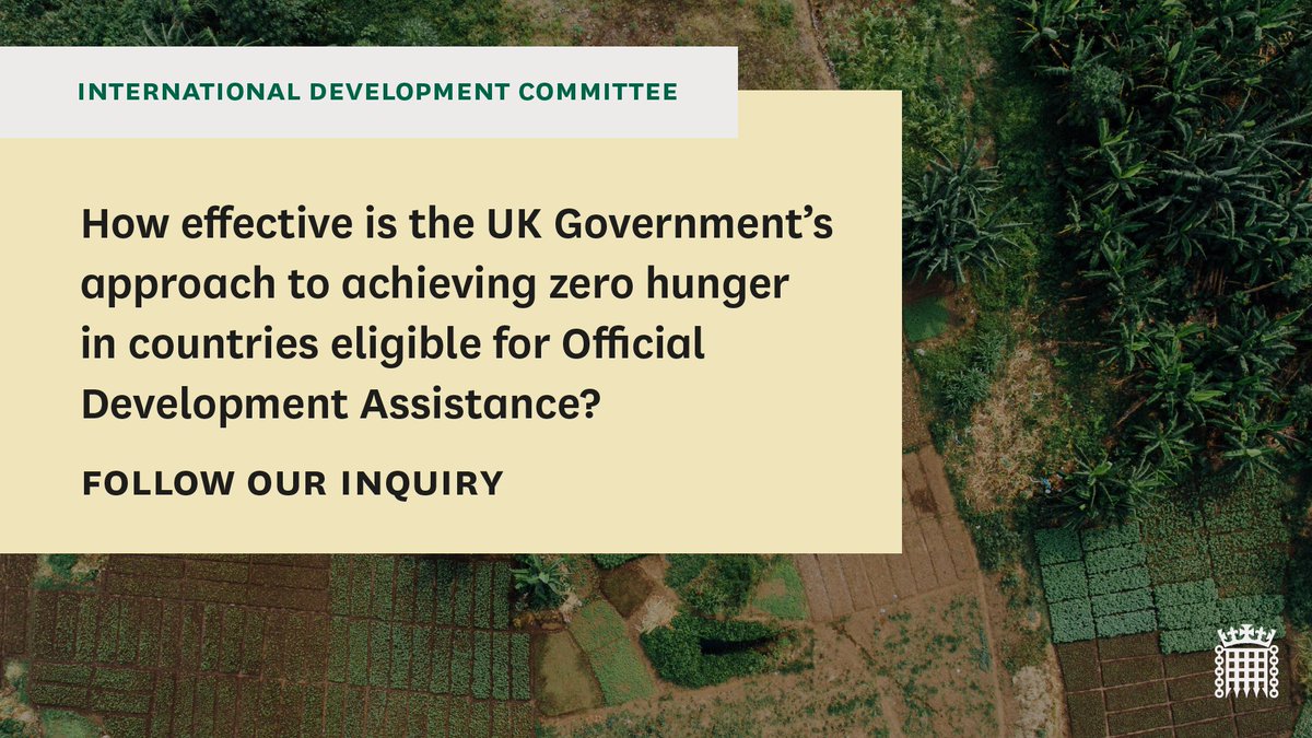 📣Call for evidence📣 Today the UK is hosting a Global #FoodSecurity Summit 🍚🥣🌽🍞 #GFSS23 #ClimateCrisis Submit your views by *December 4* on @FCDOGovUK and the wider UK Government's approach to achieving SDG2 #ZeroHunger ℹ✍🏽👉🏽committees.parliament.uk/work/7967/the-… @SarahChampionMP