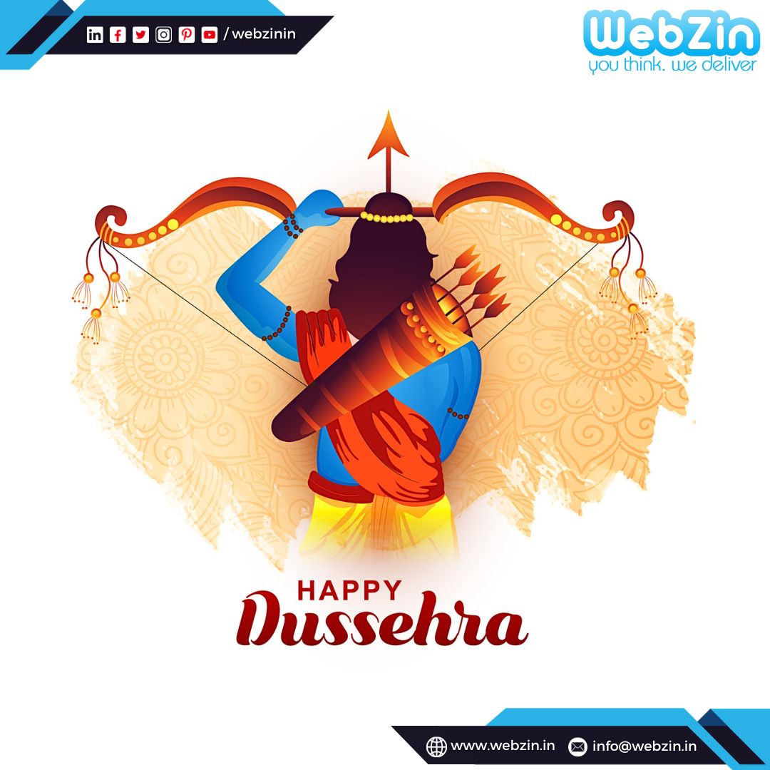 On this special day, let's celebrate the victory of good over evil and the triumph of truth. Happy Dussehra to everyone!
#HappyDussehra #FestivalOfVictory #DussehraCelebration #GoodOverEvil #TriumphOfTruth #FestiveSpirit #VictoryOfGood #webdevelopment #webzininfotech #webzin