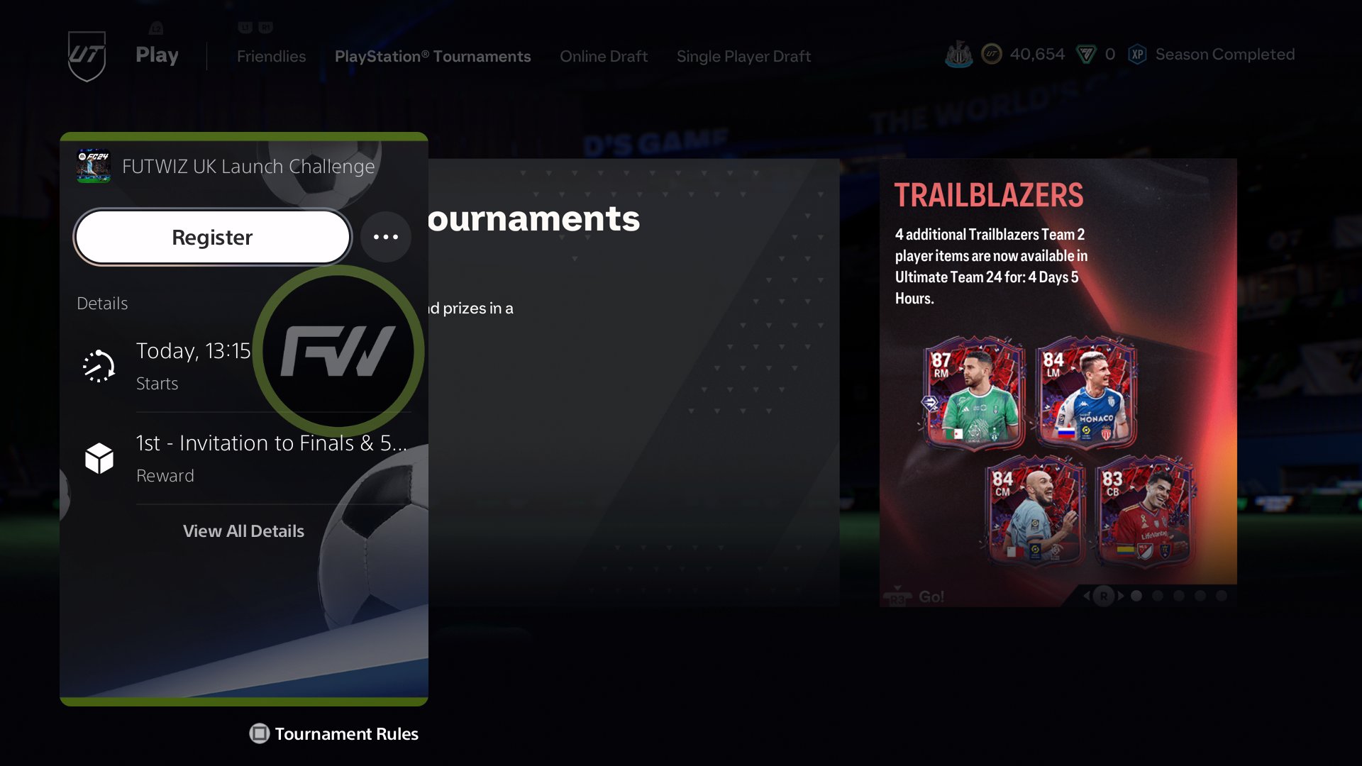 Online Tournaments: October 23, 2023