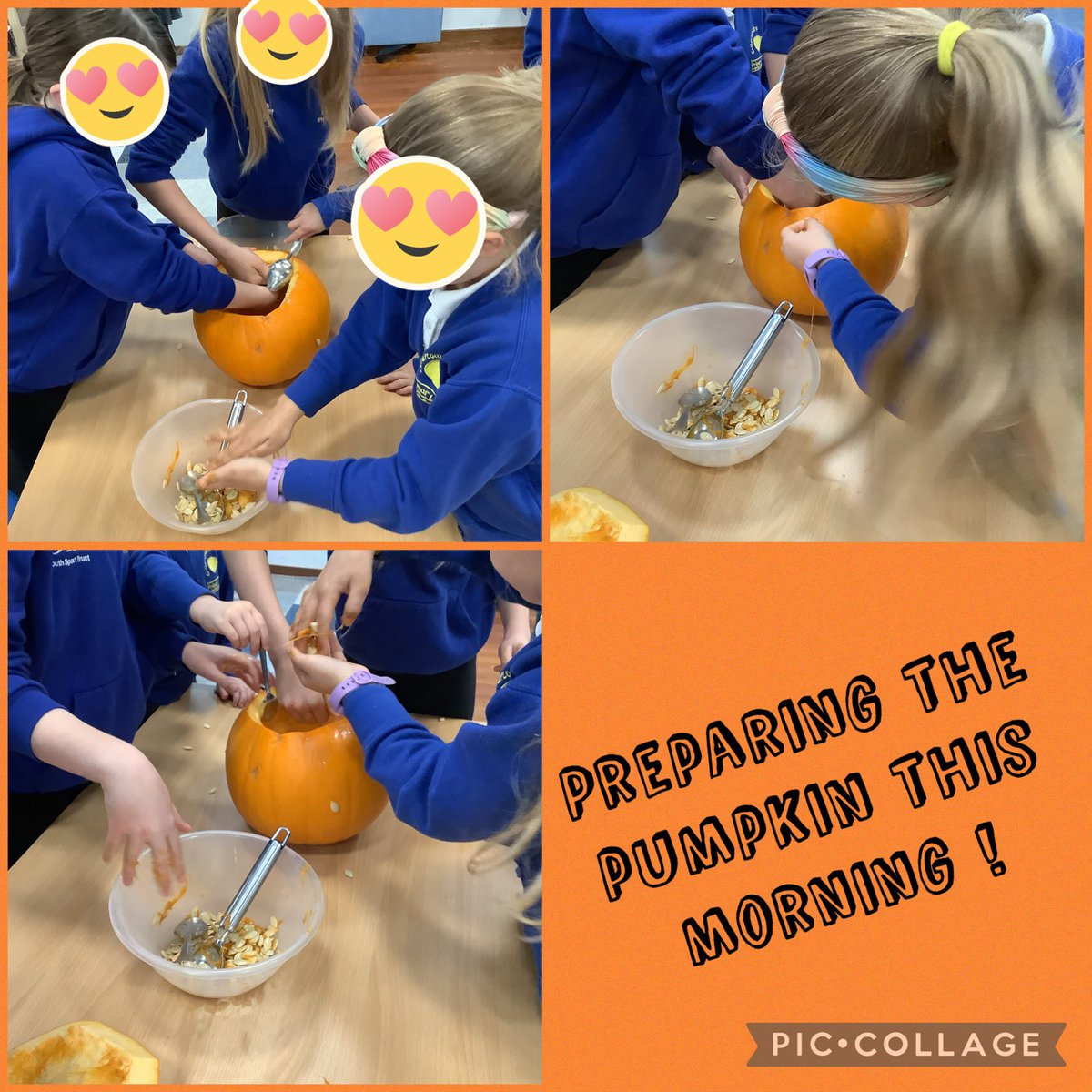 CPS_CClub's tweet image. Great fun this morning at club! The children absolutely loved getting stuck in and hollowing out the breakfast club pumpkin 🎃 🎃🎃