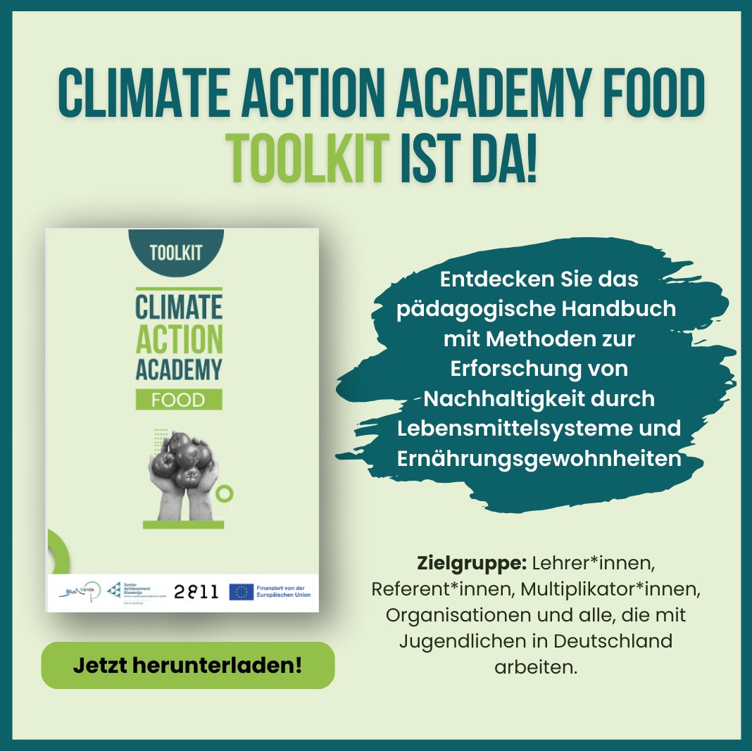 Wir freuen uns, das neu entwickelte #Toolkit "Methoden zur Erforschung von Nachhaltigkeit durch Lebensmittelsysteme und Ernährungsgewohnheiten" vorstellen zu können! 
Laden Sie es hier herunter: t.ly/jtzeF
