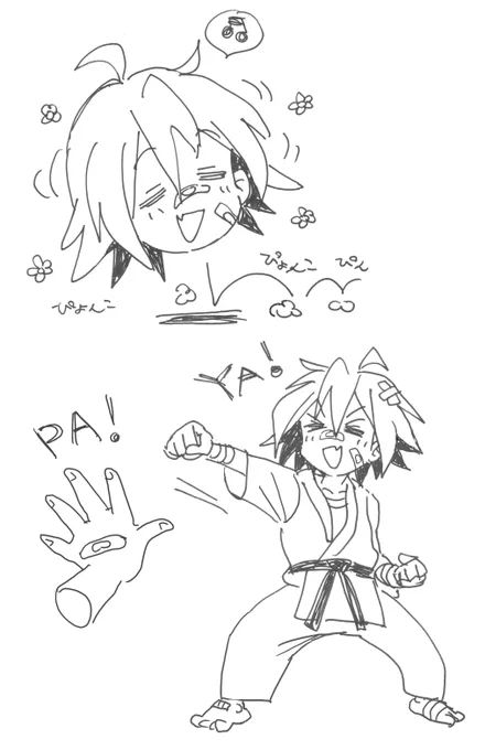 #みなさん去年の今頃はどんな絵描いてましたか
オープニング主題歌が
♪弾む様な 頭空手の平♪
に聴こえていたので(ソラミミ) 
