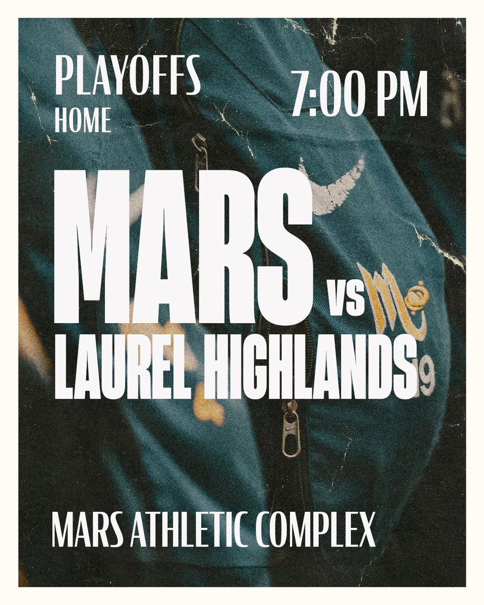 ITS GAMEDAY!!! First playoff game at home vs Laurel Highlands @ 7. SHOW UP!!!!!