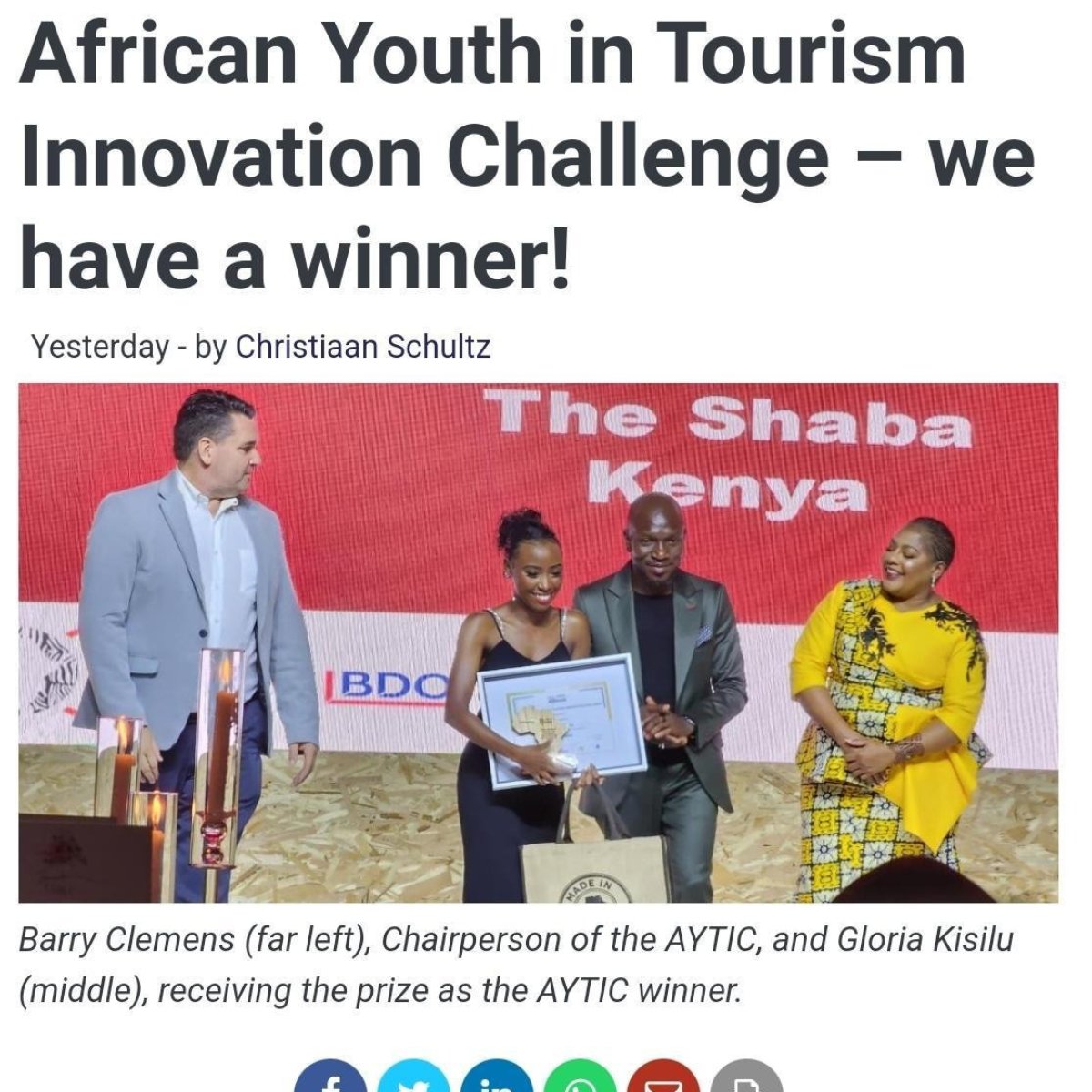 We as The Shaba are delighted to share this incredible achievement with all of you. #sustainabletourism #Africanyouthtourismchallenge #tourisminnovation #impactbusiness #theshaba #socialimpact #madeinkenya #Africa