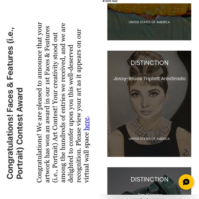 ❤️Thank you  &rdquo;GALLERY 4%&rdquo; for choosing my &ldquo;AUDREY OIL PORTRAIT&rdquo; being among the awarded winners in category<a href="/tag/art"class="tags"><span>#art</span></a><a href="/tag/artist"class="tags"><span>#artist</span></a><a href="/tag/oil"class="tags"><span>#oil</span></a><a href="/tag/oilpainting"class="tags"><span>#oilpainting</span></a><a href="/tag/canvas"class="tags"><span>#canvas</span></a><a href="/tag/catse"class="tags"><span>#catse</span></a>