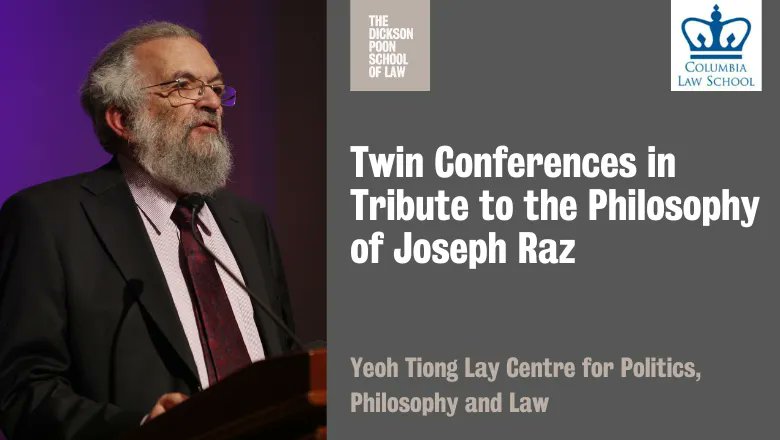 YTLKings's tweet photo. The Second Conference in Tribute to Joseph Raz is this weekend. Register soon! 

📆: Fri, Oct 27--Sun, Oct 29
📍: @KingsCollegeLon @KCL_Law 

👇Link to registration, schedule, &amp; papers 

https://t.co/wRvNYUSaJh https://t.co/Rn98zSRdwK
