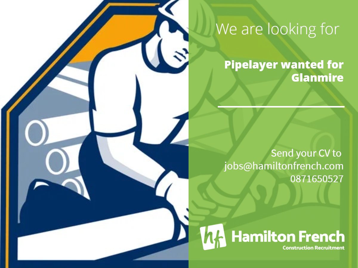 HamiltonFrench_'s tweet image. Pipelayers wanted for Glanmire.

#pipelayer #groundworker #constructionjobs #corkcounty #glanmire