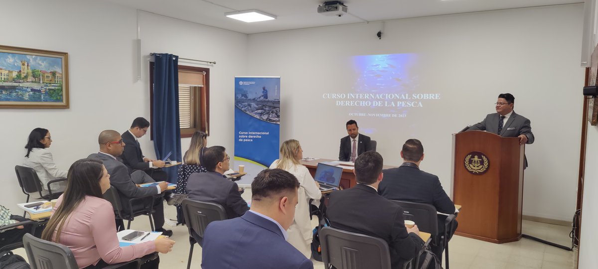 IMOIMLI's tweet photo. Happening Now: Prof Dr N A Martínez Gutiérrez (Director, IMLI) & Mr J Villanueva (Fisheries Officer, Global & Regional Processes Team, FAO) officially opening the 5th FAO International Course on Fisheries Law. Course is held @IMLI.
#IMLI@35 #IMO #FAO @FAOFish #FightIUU #PSMA https://t.co/6t2wlgG1wC