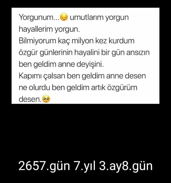 birgul__yavuz's tweet photo. 2657.gun  7. yıl  3.ay  8.gun https://t.co/8vincx4osN