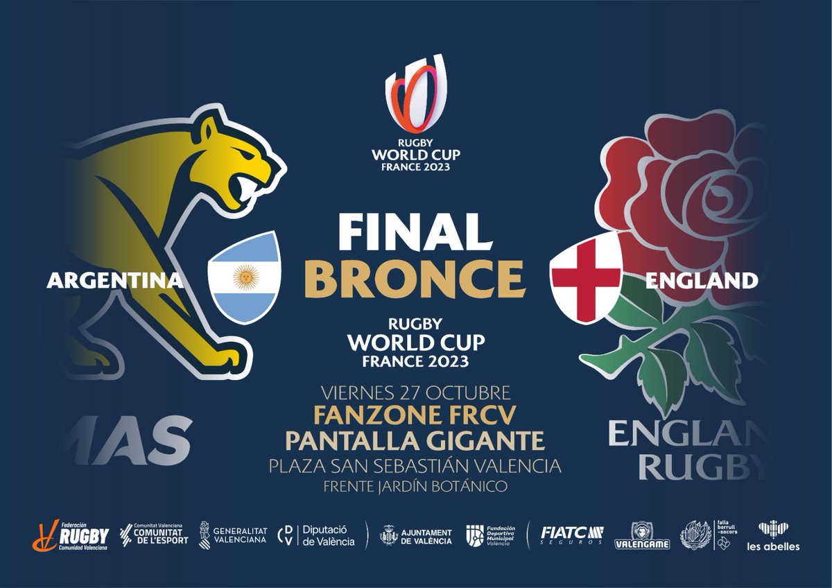 Per a este cap de setmana, Novetats en la Pl Sant Sebastià (enfront de Botànic) Campionats del món de rugbi, el divendres s'habilita la FanZone per a la final de bronze i el dissabte per a la gran final. Des de les 18.00 amb activitats i a les 21.00 les finals en pantalla gegant