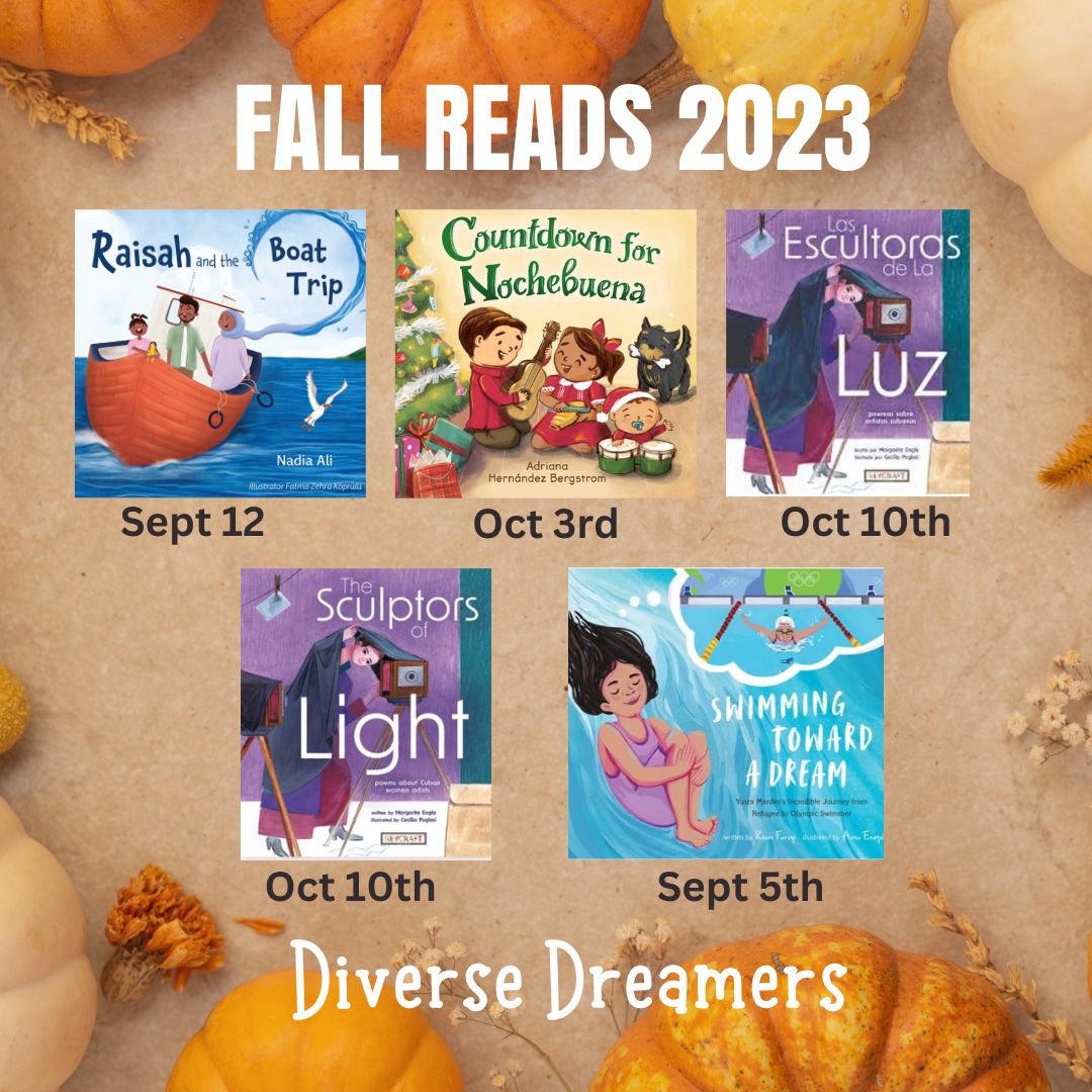 Check out these fabulous Fall Reads from Diverse Dreamers authors. @adriprints @ReemFaruqi @NadiaAwriter @DiverseDreamer @margaritapoet (English & Spanish) @2023Debuts @In23See @Kube_Publishing