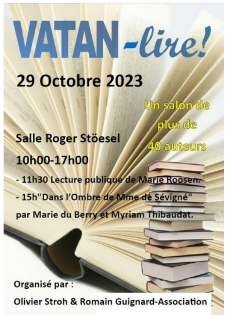 associationCAB's tweet photo. Cercle Amical du Berry: Vatan-lire salon de 40 auteurs le 29 octobre 2023 ... https://t.co/eX49lSOP1n https://t.co/5svxArHCSf